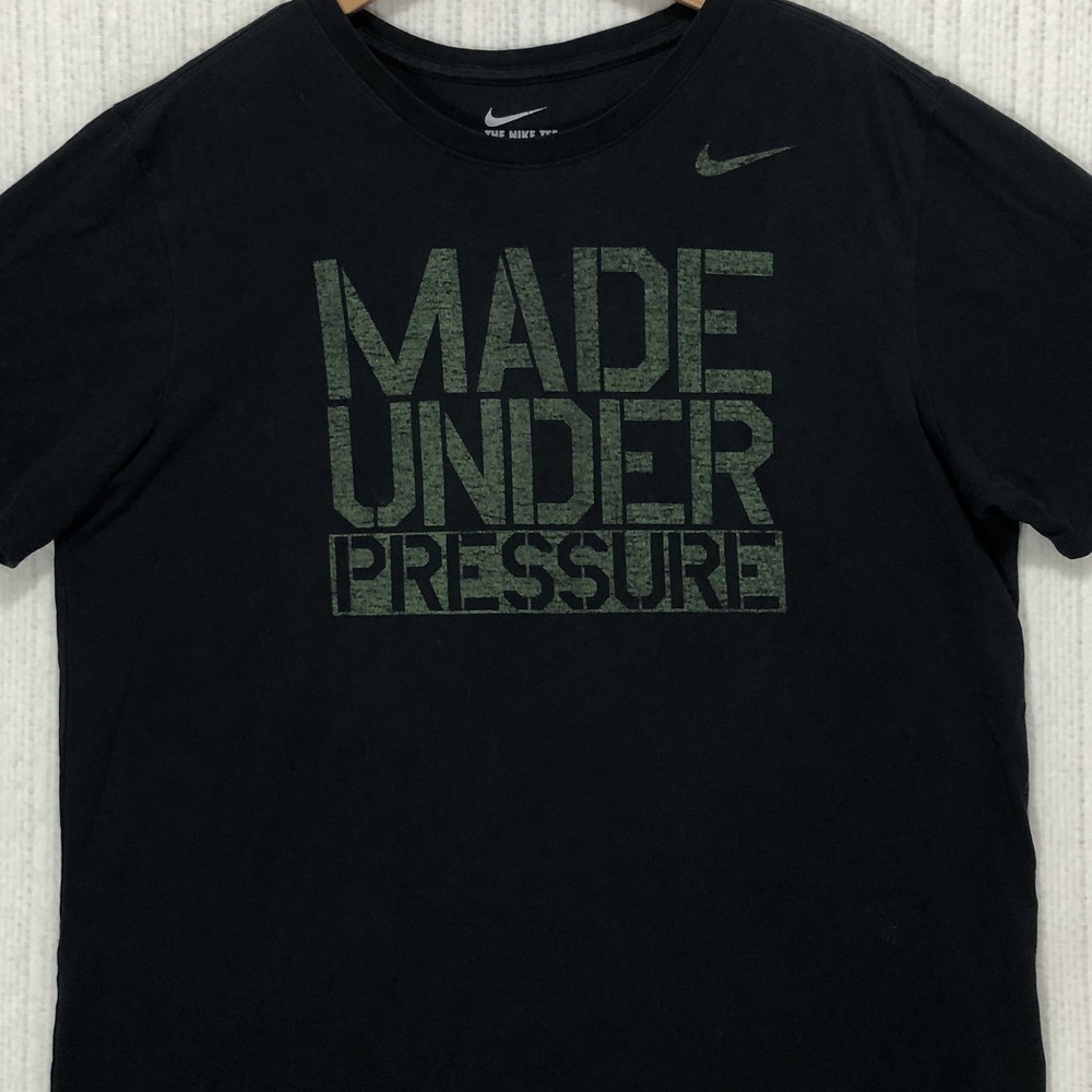 Nike Dri-FIT Made Under Pressure Graphic T-Shirt Black XL Athletic Cut